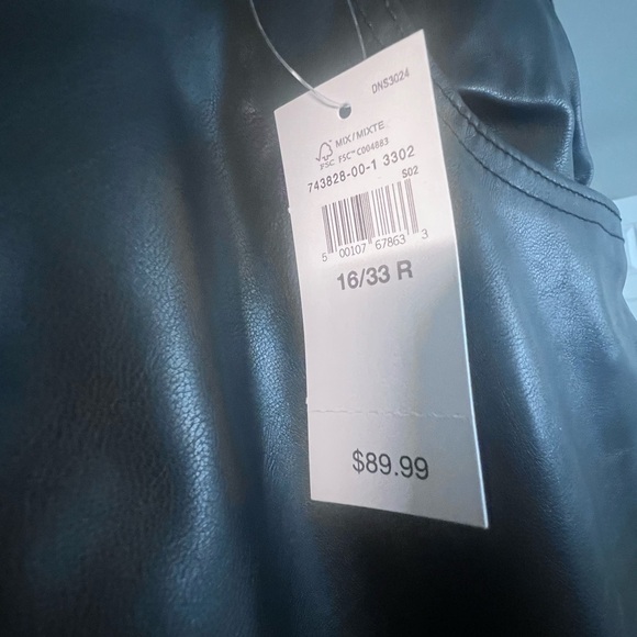 NWT Vegan Leather Gap Vintage Slim Pants - Picture 4 of 6